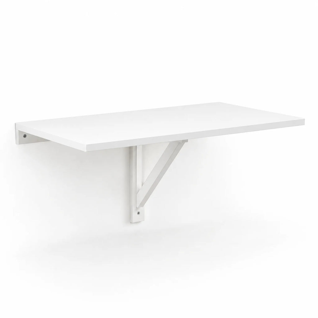 Table murale pliante blanche 100 x 60 cm