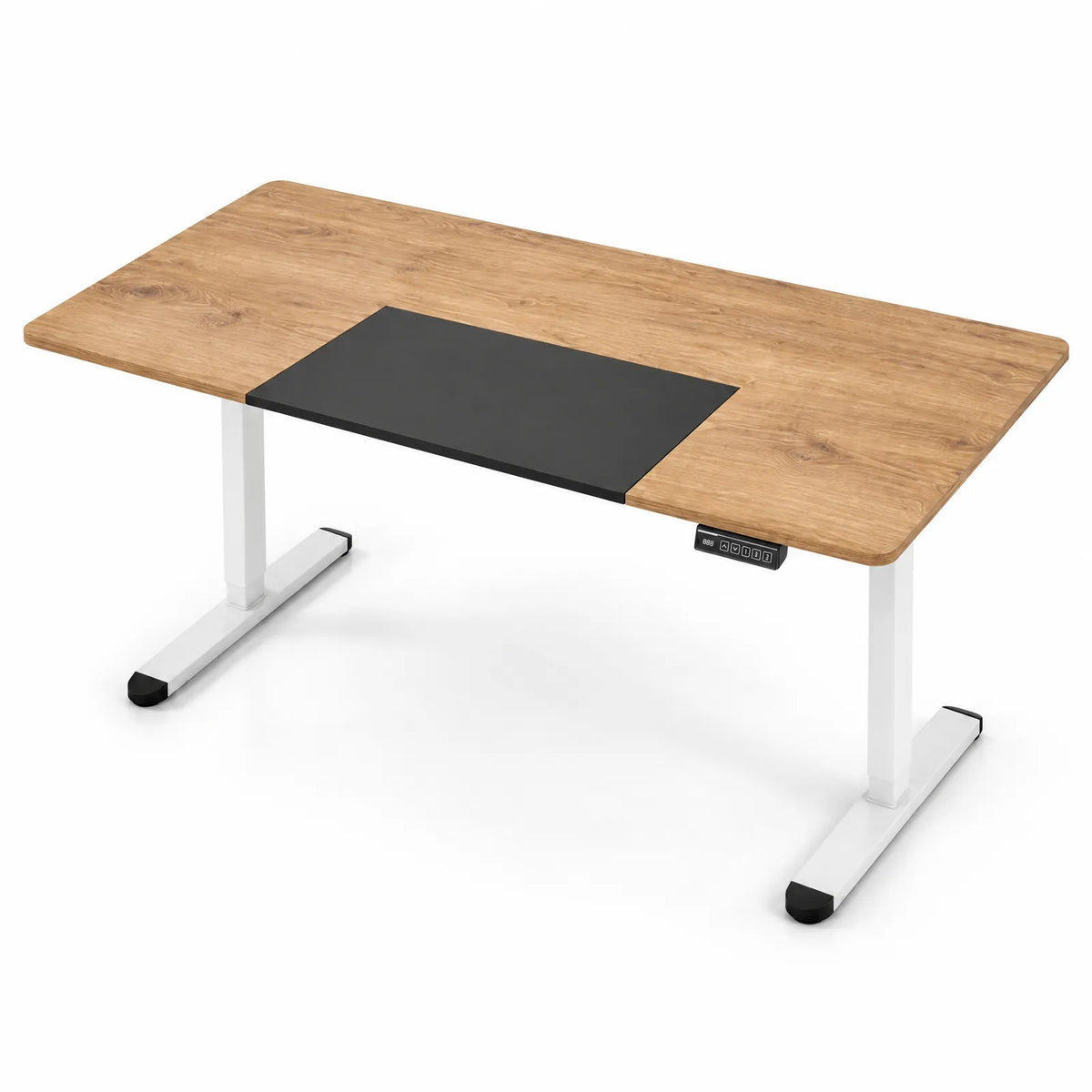 Bureau assis-debout électrique 140 x 70 cm plateau beige