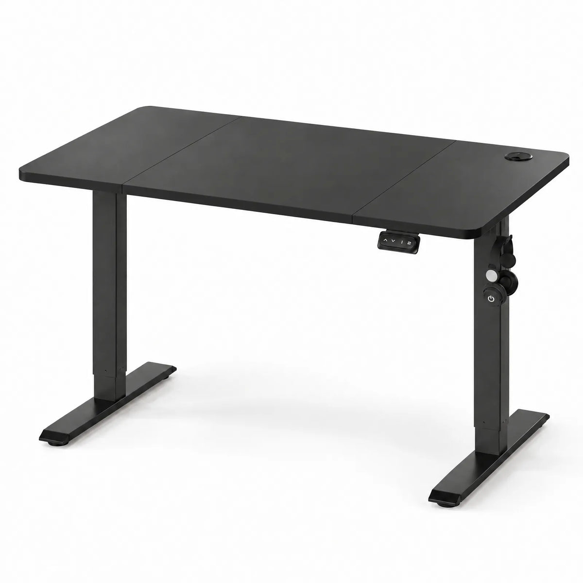 Bureau électrique réglable en hauteur 120 x 60 cm avec crochet – Noir